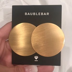 Baublebar gold circular earrings never worn